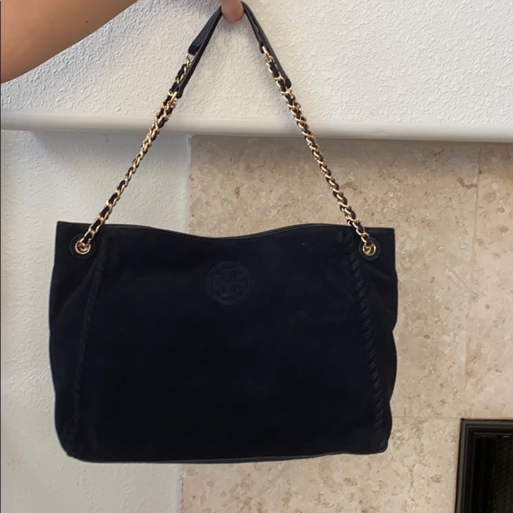 Midnight Blue Tory Burch Tote